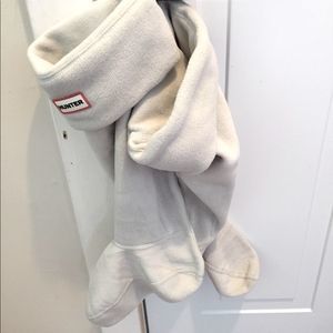 Hunter Cream Fleece Boot Socks